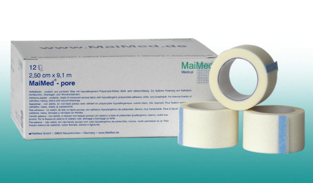 Hechtpleister/pore op rol 2,5cm x 5m 12st