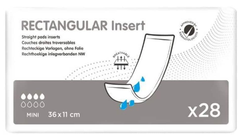 Lille rectangular extra inlegger 11x36cm