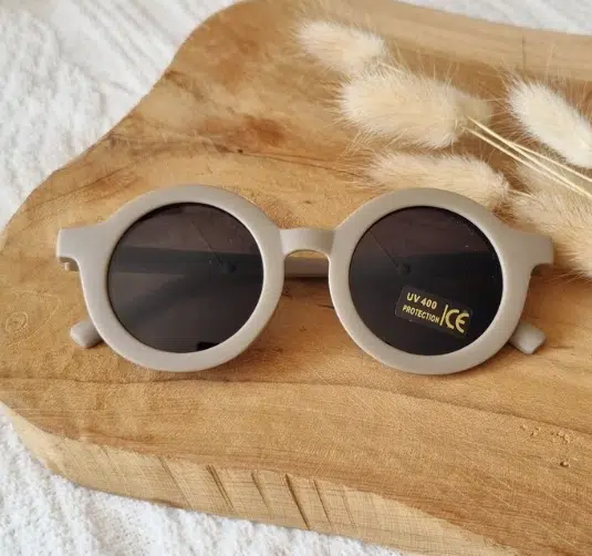 Baby- en kinder zonnebril UV400 rond - Taupe