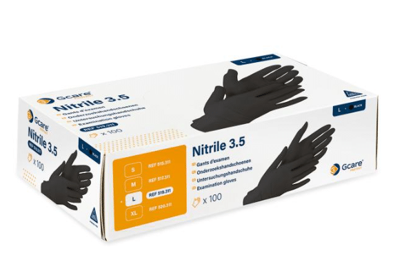 G Care handschoenen nitril niet-steriel 100st zwart - M