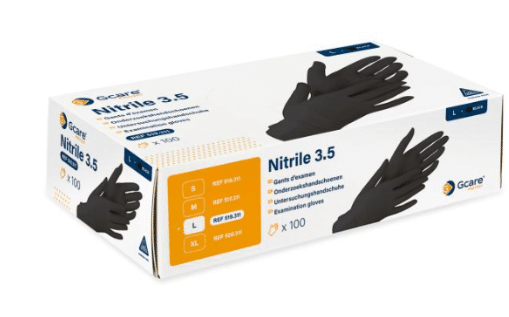 G Care handschoenen nitril niet-steriel 100st zwart - L