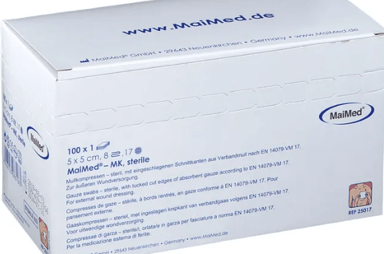 Maimed kompressen steriel 5x5cm - 100 stuks per 1 verpakt