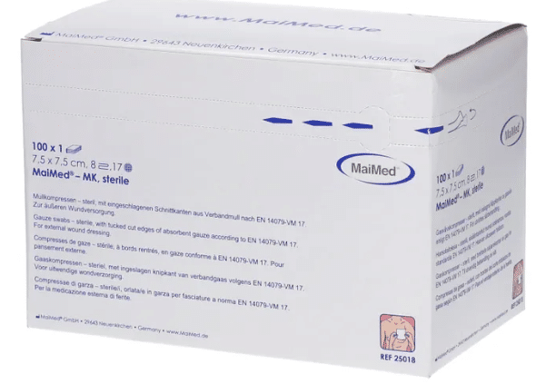Maimed kompressen steriel 7,5x7,5cm - 100 stuks per 1 verpakt