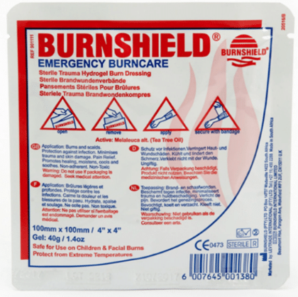 Burnshield hydrogel dressing 10x10cm