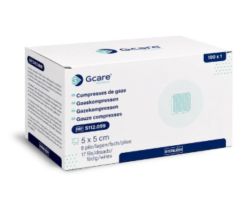 G Care kompressen steriel 7,5x7,5cm- 140 x 2 stuks