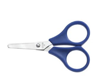 Schaar stomp/stomp 12cm blauw